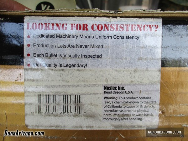 RELOADING: Nosler Custom Competition Bullets .30 cal 168 gr HPBT 1000/ct