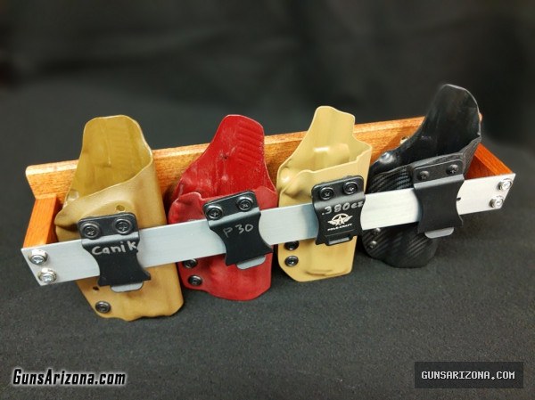 Kydex holster rack, holds four IWB style rigs, $39