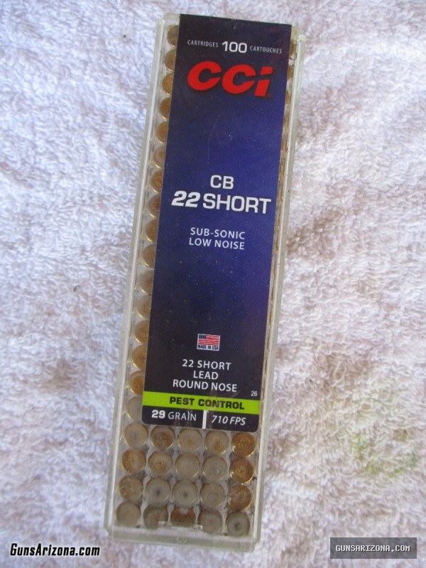 CCI 22 SHORT Subsonic 100 Rounds