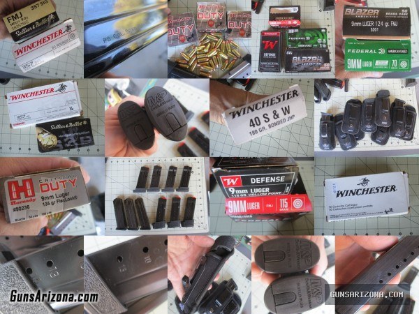 AMMO: 9mm, 40 Cal, 357 SIG, PISTOL MAGAZINE POUCHES, M&P, Beretta MAGAZINES