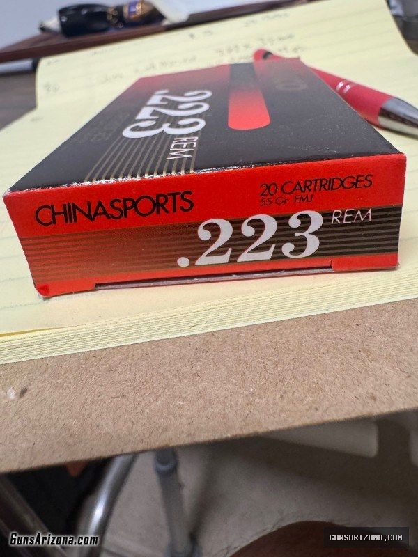 .223 norinco. 55 grain 20 rounds per box.