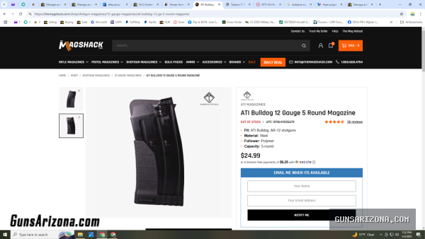 Tokarev T1919, ATI Bulldog, AR-12, MKA1919 Shotgun 12 gauge Magazine