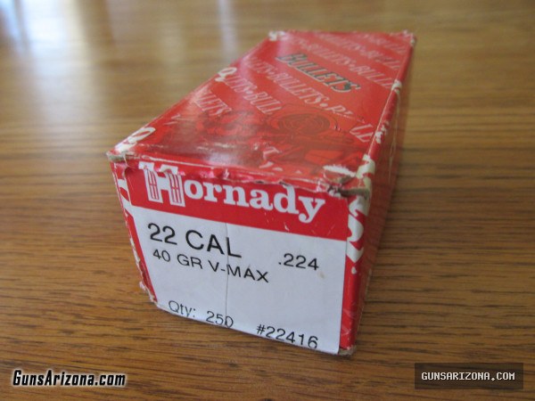 Hornady V-Max 40 gr .22 Cal .224 Bullets