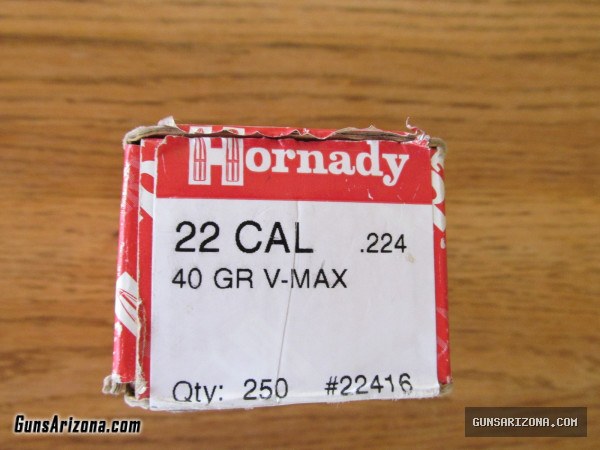 Hornady V-Max 40 gr .22 Cal .224 Bullets