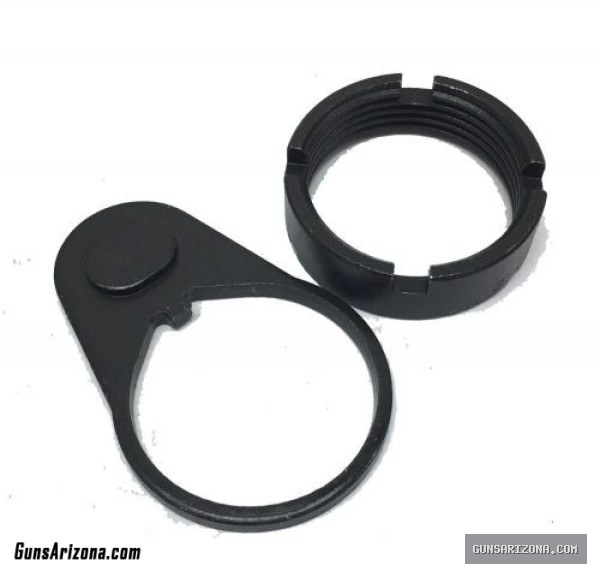 AFMC AR15/M4 CARBINE STOCK END PLATE AND LOCK RING / LOT OF 5 SETS / BRAND NEW