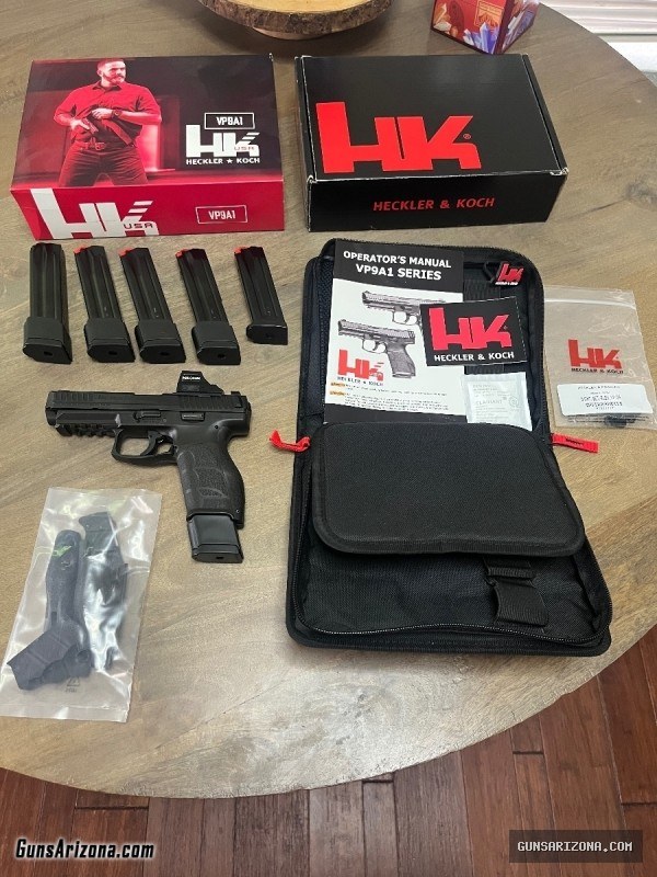 Heckler & Koch VP9A1 F w/ optic and 6 mags