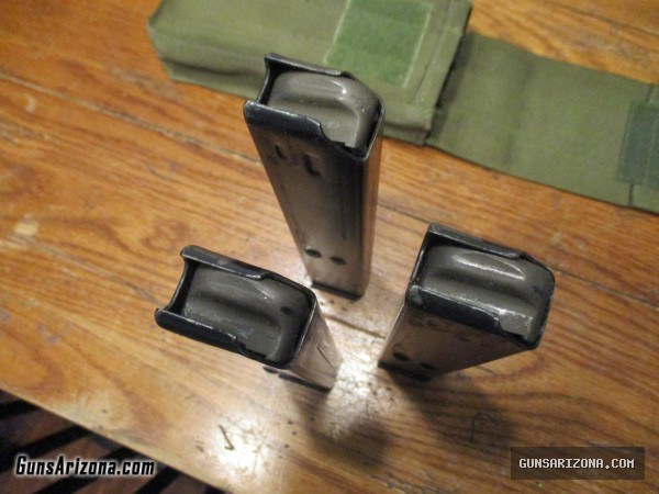 UZI pouch Action Arms and (3) 32 round magazines IMI