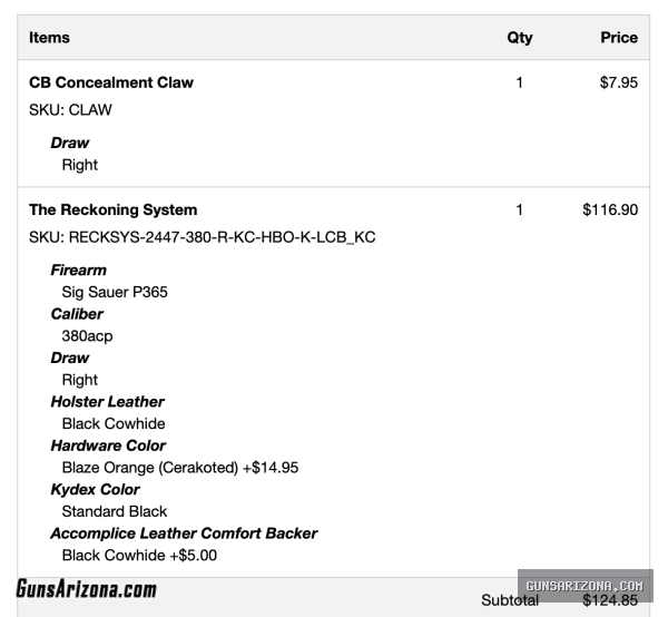 CROSSBREED: The Reckoning System Holster Sig P365 (Holster + MAG POUCH (Like New)