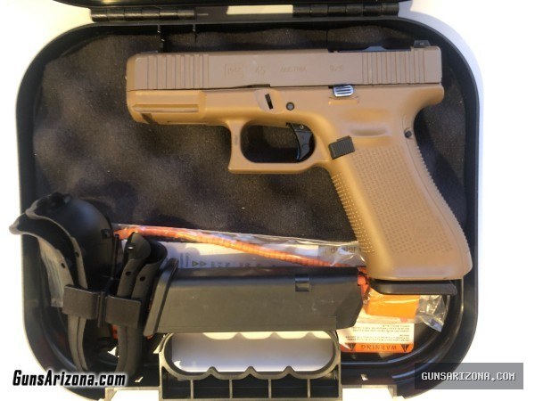 Glock 45 GEN 5 MOS Apollo Custom FDE 9mm Pistol with Glock Factory Night Sights