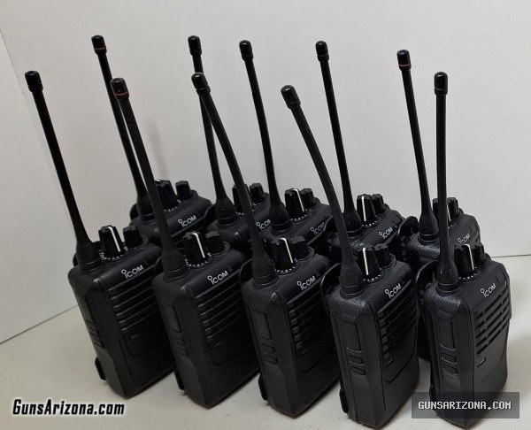 10- Rechargeable Icom IC-F4001 UHF 2-way Radios with Charger