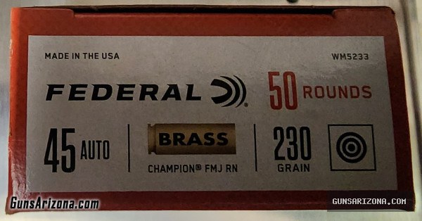Federal 45 cal. ammo for sale