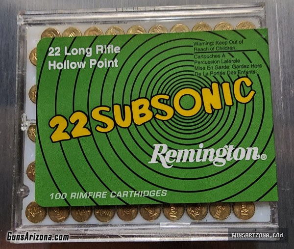 Remington 22LR subsonic ammo for sale.