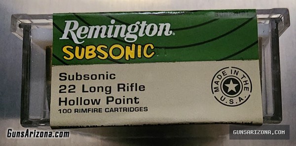 Remington 22LR subsonic ammo for sale.