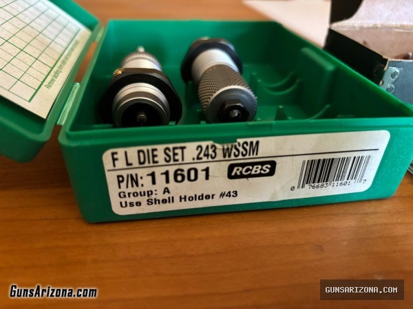 RCBS .243 WSSM FL Die Set (NEW) + ~90 Projectiles - Reloading - Pickup Only