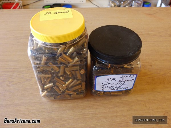 9mm and 45 ACP Cleaned and Sized Brass