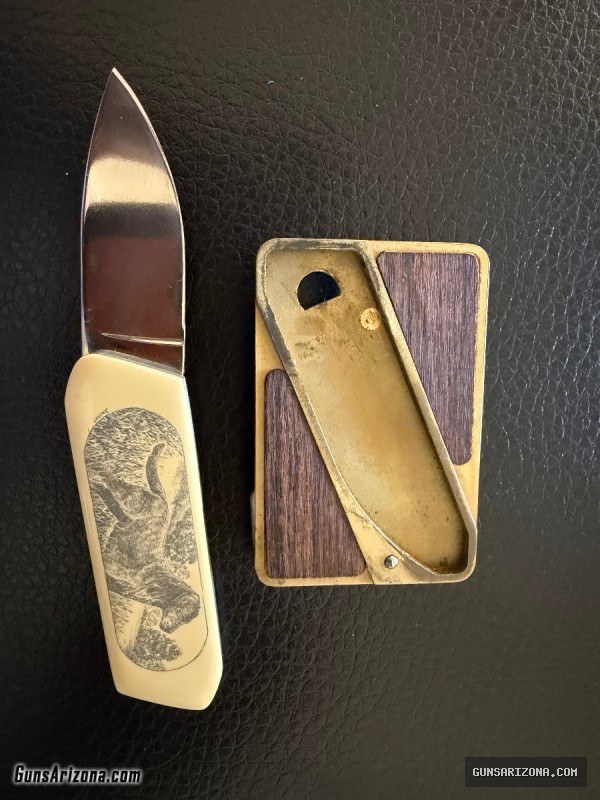 Vintage Bird Dog Touche’ by Gerber Buckle Knife