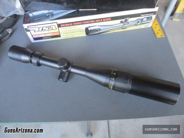 NIB BSA 3-9x40 Target Turret Hunting Mil Dot Rifle Scope