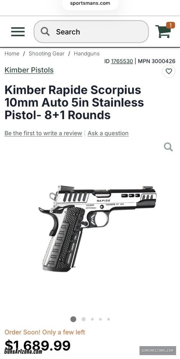 Kimber Rapide Scorpius 10mm 1911