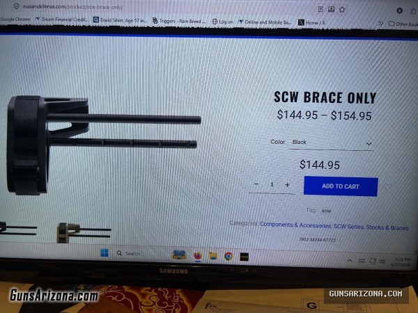 MAXIM SCW BRACE & CQB PISTOL BUFFER