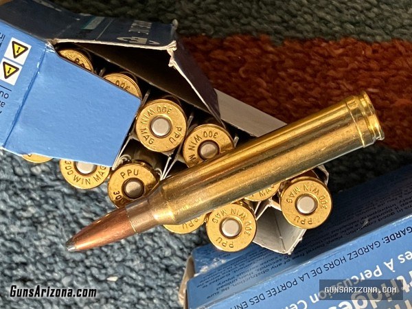 (8) Boxes PPU RifleLine 300 Win. Mag. SP 150 gr.