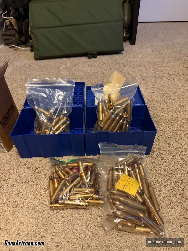 338 Lapua new and used Lapua brass and assortment of bullets