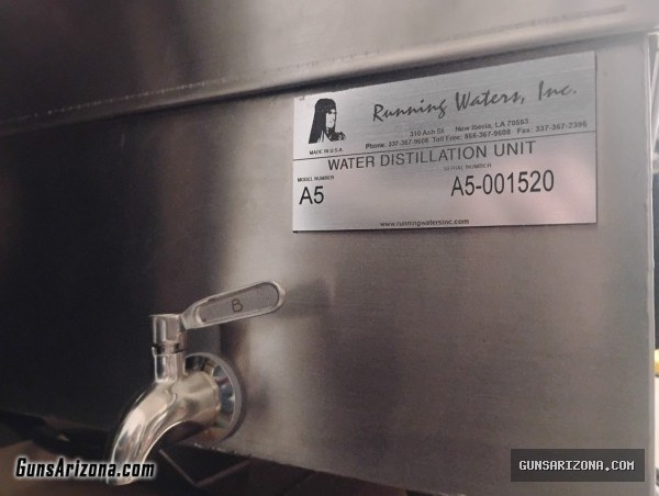 Running Waters A5 Water Distiller 5 GALLON STAINLESS WATER DISTILLER - - $1,200