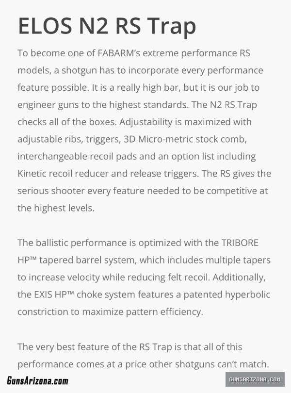 Fabarm Trap RS combo 12 gauge