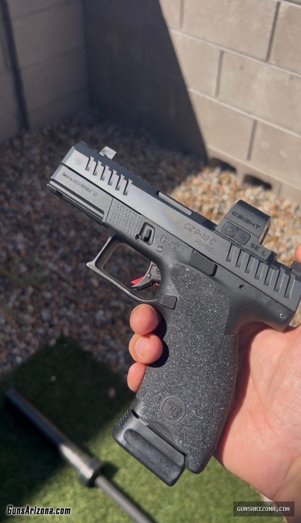 CZ P10C Ported + 2 holsters&upgrades