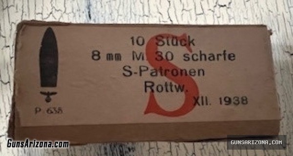 ORIGINAL WWII Nazi Waffenamt 1938 dated Ammunition