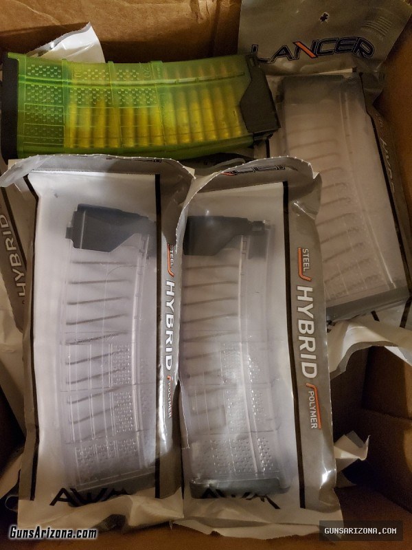 New Lancer Clear and Orange 5.56 .223 300blk 7.62 magazines mags 30rd
