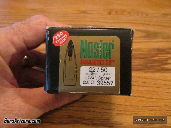 Nosler .224 Dia. 50 Gr Ballistic Tip Bullets