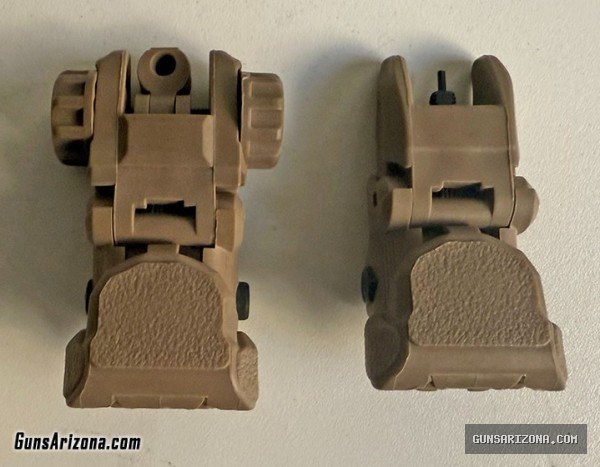FDE Flip up sights