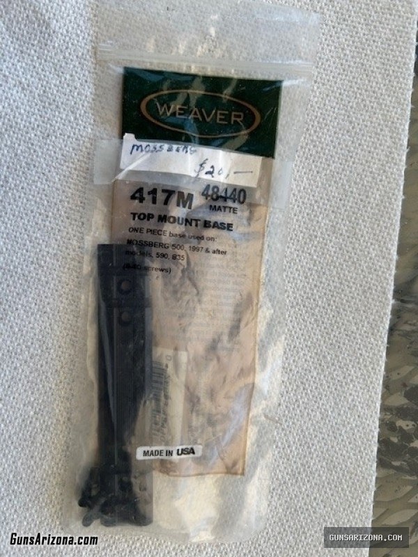 Weaver Top Mount Base for Mossberg