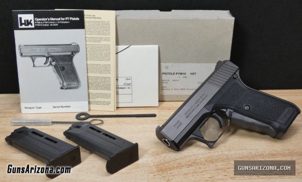 H&K P7M10 - .40 S&W - 1993 - HK - Heckler & Koch - w/ OG Box & 2 Mags
