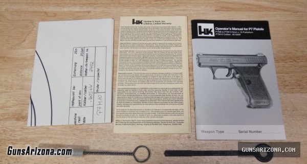 H&K P7M10 - .40 S&W - 1993 - HK - Heckler & Koch - w/ OG Box & 2 Mags