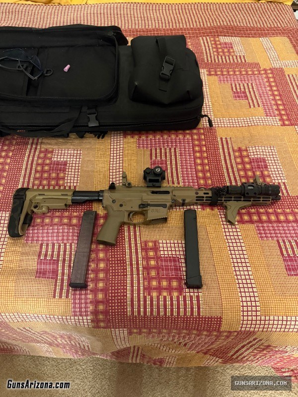AR-9 with upgrades (suppressor ready) aero precision