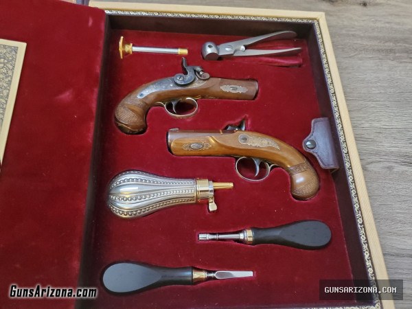 U.S. Historical Society Henry Derringer Commemorative COMPLETE Black Powder Pistol Set