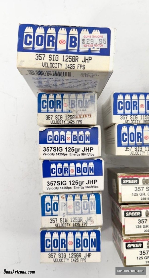 1566 BULK LOT OF .357 SIG AMMO - FACTORY LOADS ammo