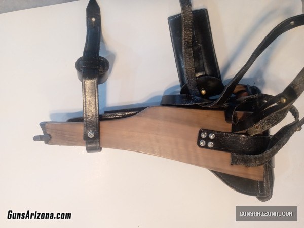 Reproduction Artillery Luger holster with wood stock