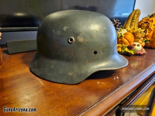 WWII M40 Luftwaffe Helmet German Eagle Nazi Size 68