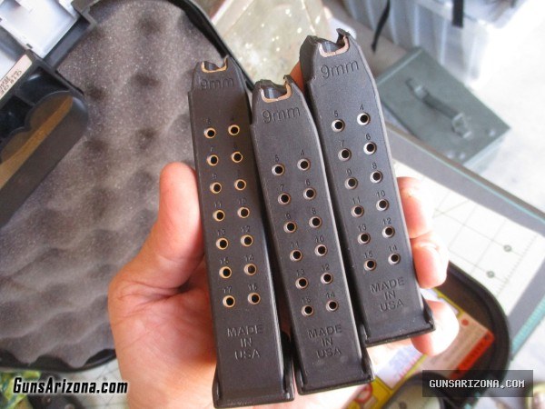 38 Super Auto Ammo, 190 factory rounds & GLOCK 9mm Magazines