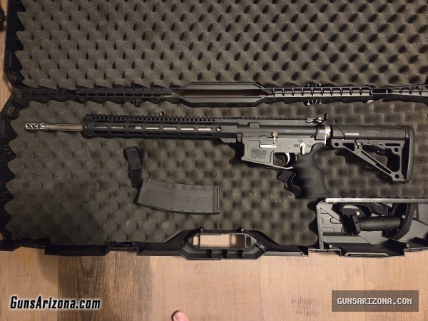 AR15 with billet upper/lower, stainless fluted barrel, all nickel boron internal