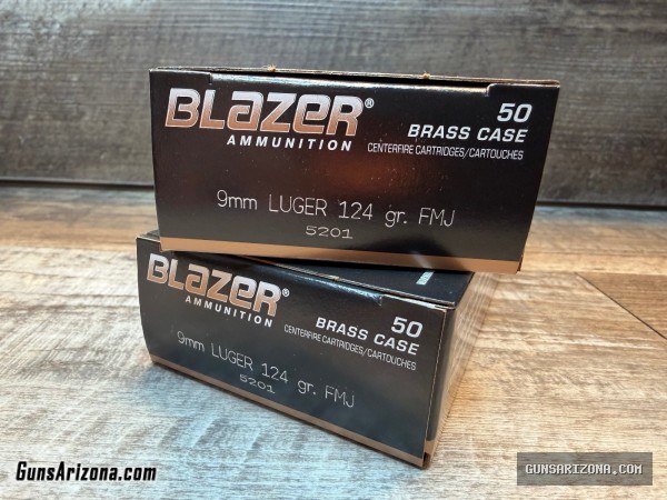 CCI/Blazer 9MM 124gr FMJ (50ct) boxes
