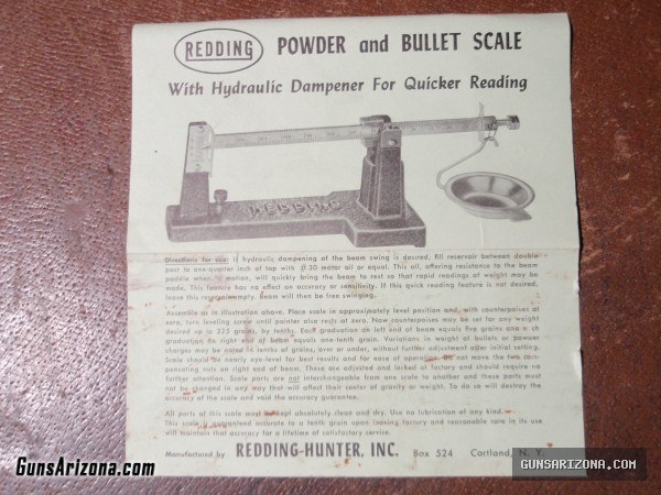 REDDING Powder & Bullet Scale