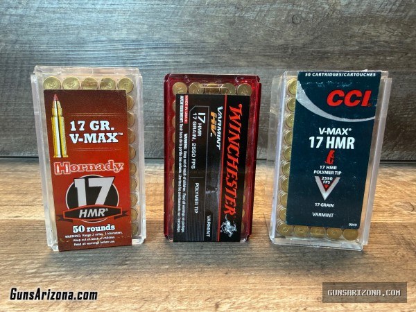 17 HMR ammo (Hornady/Winchester/CCI)