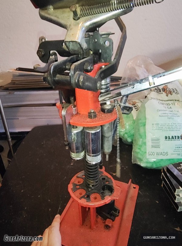 Complete 12ga Trap/Skeet Reloading Estate Lot - MEC 76R, 100lbs Shot, Primers, Clay Dot