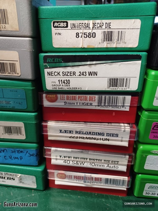 reloading dies, Dillon, Redding, Hornady, lee, RCBS