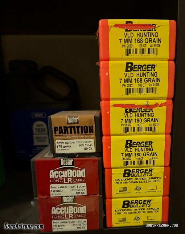 7mm assortment of bullets