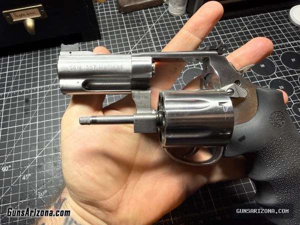 Smith & Wesson 686+ 3'' .357 Magnum Revolver w/ 2 holsters and upgrades + parts