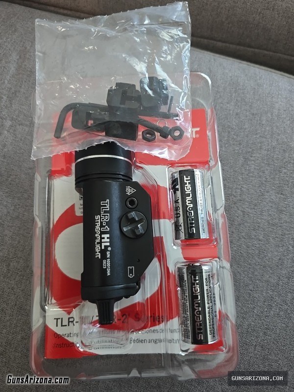 Streamlight TLR-1 HL 1000 Lumens LED Weapon Light Black Aluminum Rail Mount